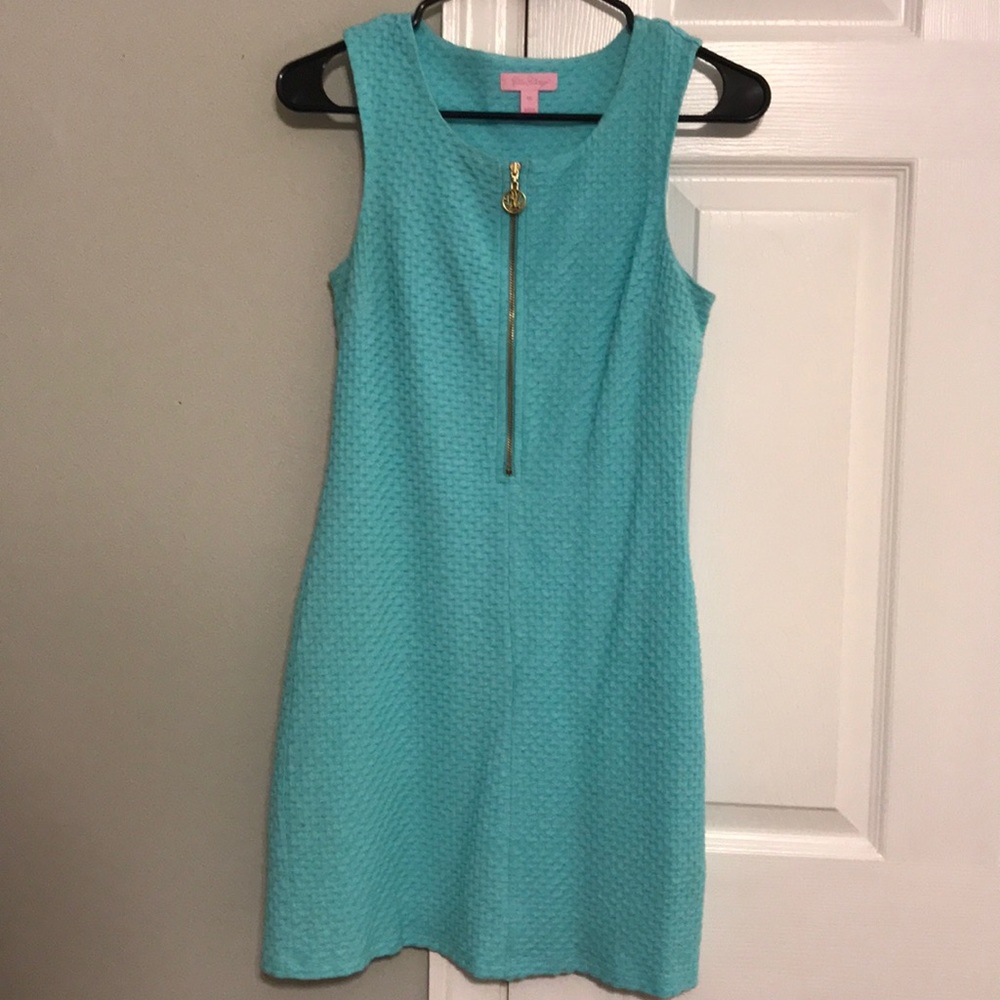Lily Pulitzer turquoise body con dress